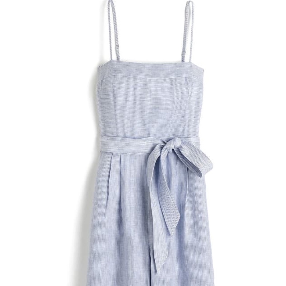 ❌SOLD❌J.Crew Striped Beauchamps Linen Jumpsuit. - Picture 6 of 10